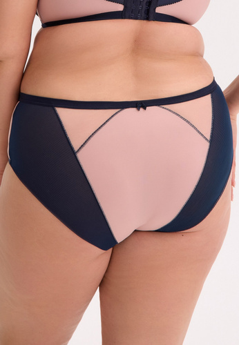 Tanga Aina GFP 1273 Gaia – Dantelă elegantă, tulle elastic, confort, albastru închis