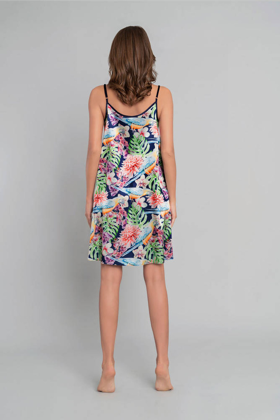 Polynesia Cămașă de noapte pentru femei, cu curea îngustă Modă italiană - imprimeu floral