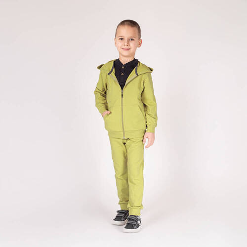 169542 Hanorac cu glugă Nicol - lime