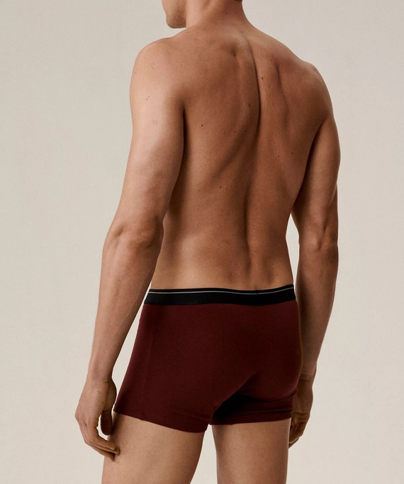 Boxer pentru bărbați 3MH-011/25 violet-negru-kaki - bumbac, pachet de 3, croială confortabilă