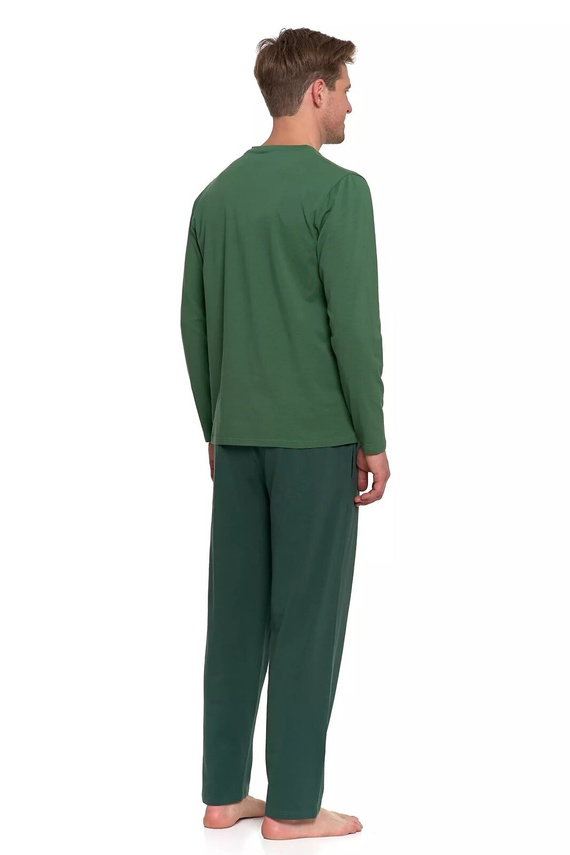 Pijamale bărbătești Moraj PDM 4600-015 verde - pijama din bumbac cu mâneci lungi și pantaloni