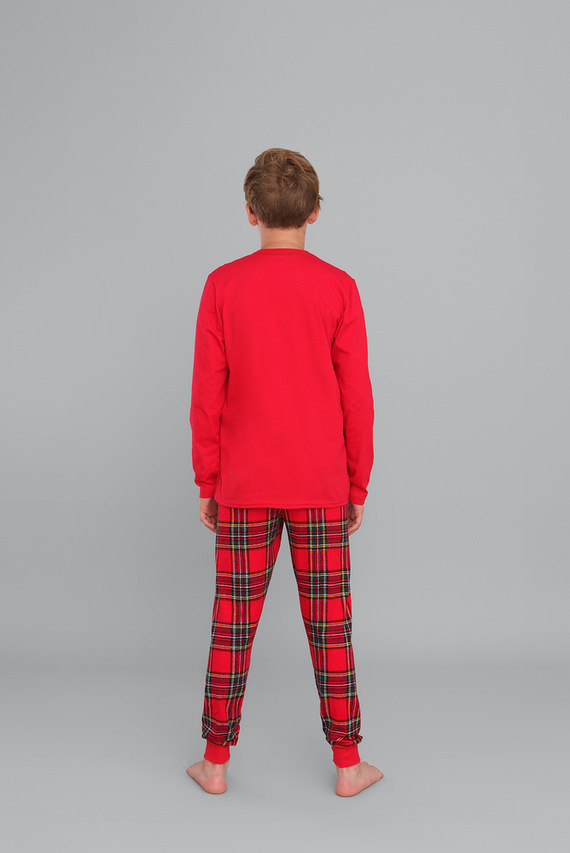 Narvik Pijama pentru băieți Italian Fashion- roșu/print 