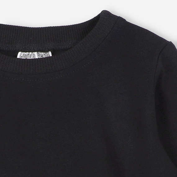 KAR-1013/CZA Bluză băiat cu mâneci lungi Lagarto Verde, neagră