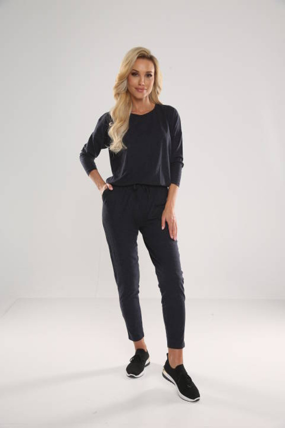 305 Paula Costum de pijama pentru femei - albastru marin