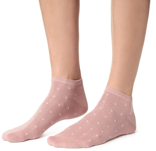 Șosete scurte de damă Steven 114 Summer din bumbac subțiri pentru sneakers roz 177