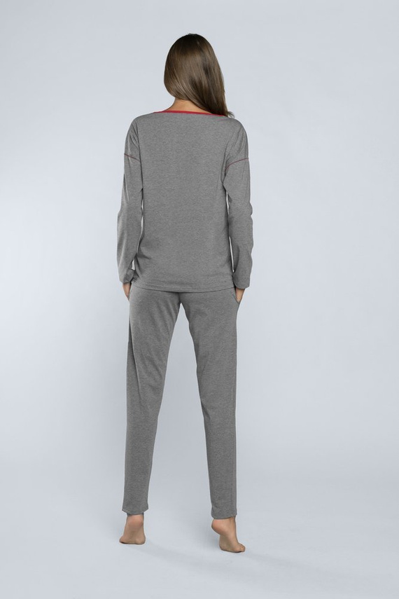 Accent Femeii pijamale lungime. mânecă, lungime. pantaloni Italian Fashion - melange închis