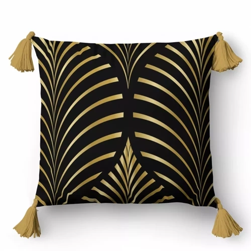 5400 A Ornamente decorative fete de pernă Panama 58 Detexpol negru