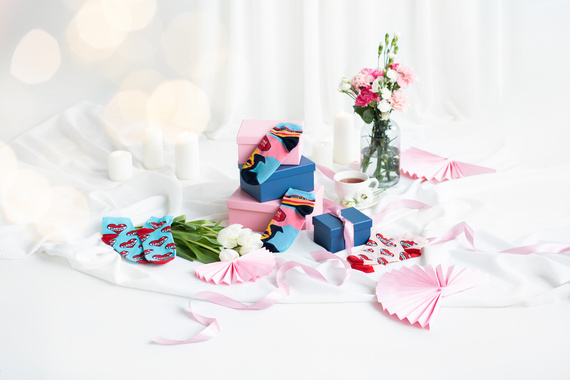 K89S Super Mama Foot Socks Italian Fashion - albastru marin/culori