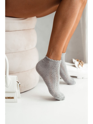 1504-001 Picioare ajurate femei Milena - gri