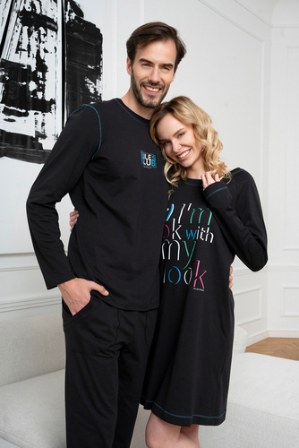 Cămașă de noapte Olza Italian Fashion - negru