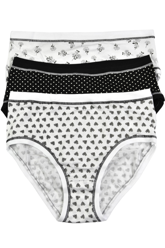 3363 MIDI-2H100 Chiloți MIDI Cotonella pachet de 3 – bumbac, talie mijlocie, confortabili pentru utilizarea de zi cu zi