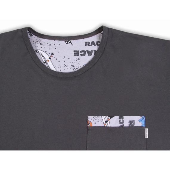 2660/09 Sesto Senso pijamale și pantaloni pentru bărbați cu mâneci lungi - grafit