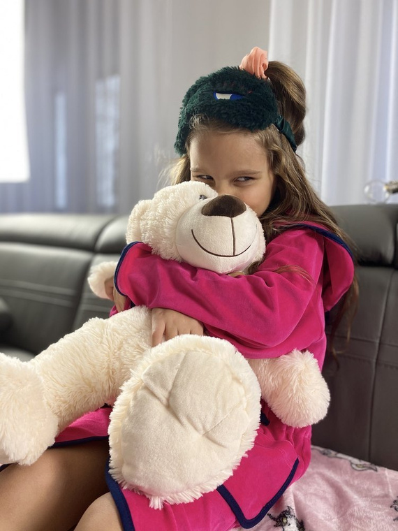 374 / 375 Desiree Halat de baie pentru copii - zmeură