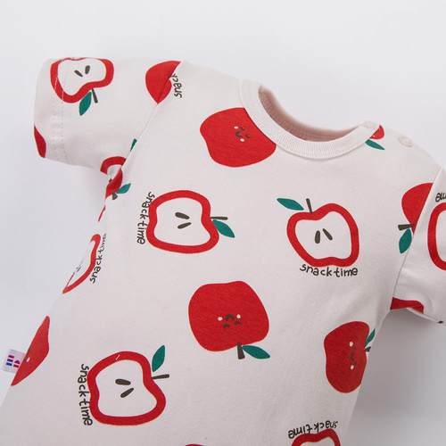 Body bebeluși Eevi Snack Time mânecă scurtă bumbac elastic comod