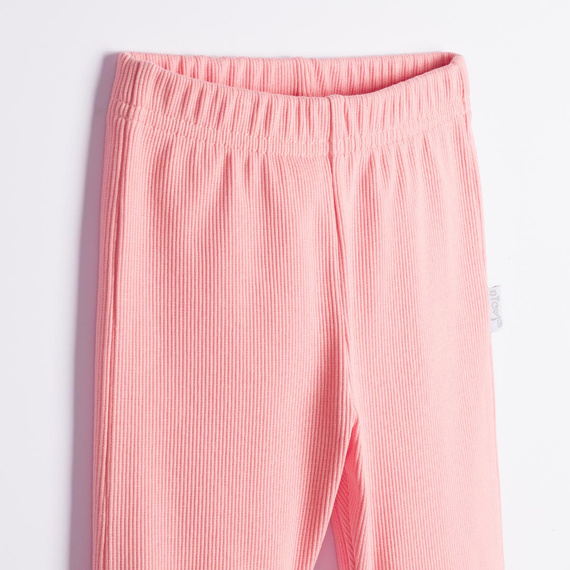Nicol Tosia 225211 Pantaloni evazați pentru fete, cu dungi, culoare somon, bumbac