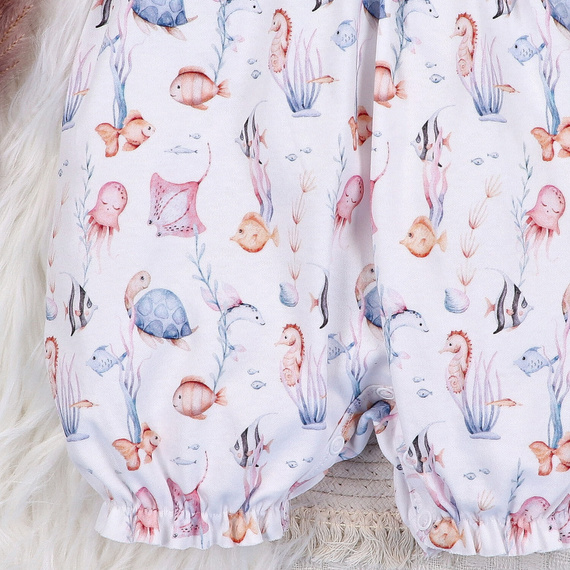 ABN-5481 Underwater World Baby Rampers Nini – bumbac organic, mâneci scurte