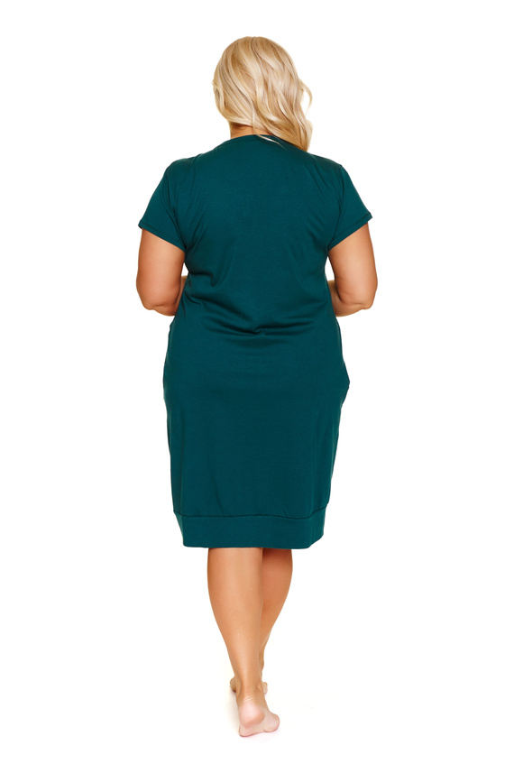 4348 Doctor Nap – Cămașă de noapte de maternitate și alăptare | 100% bumbac, producție poloneză - smarald