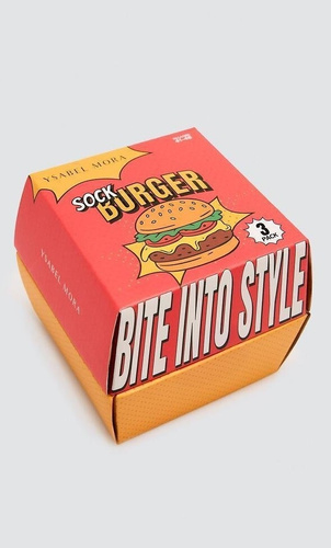 Ysabel Mora 17501 Șosete Unisex Burger 3 Perechi Bumbac Cadou