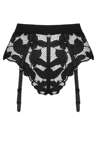 Editya Panties figi damskie z paskami do pończoch Obsessive czarny 