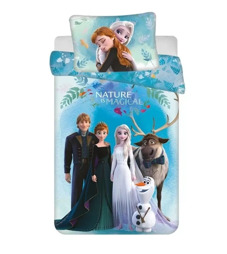 Lenjerie de pat Frozen Frozen Cotton pentru pat de Jerry Fabrics, albastru