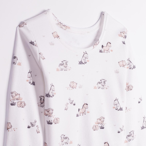 228036 Nicol FARMA Pijamale pentru copii 100% bumbac, lungi, cu animale