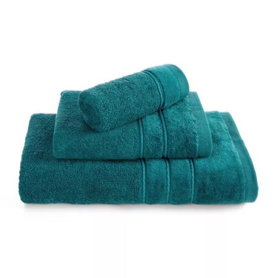 Set prosoape Eurofirany 3 piese moi absorbante elegante premium Sibel dark turquoise