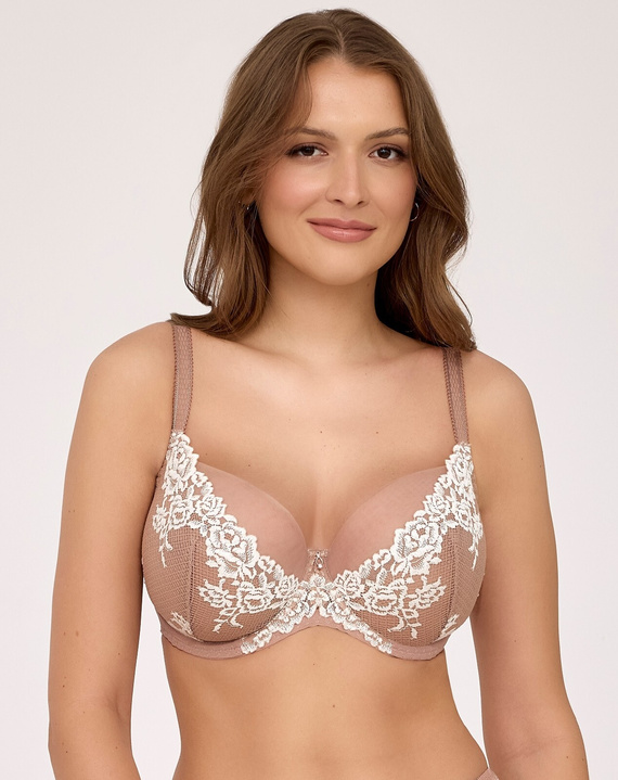 Sutien moale 2227 Maxi Macchiato Ava din dantelă bej moale