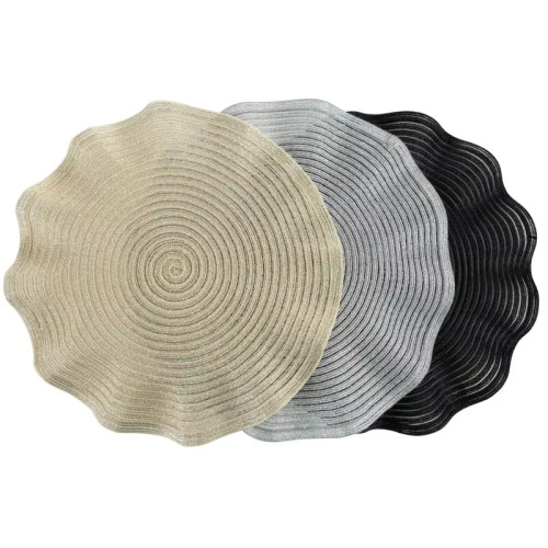 Suport farfurie Eurofirany elegant suport decorativ pentru masă June champagne beige