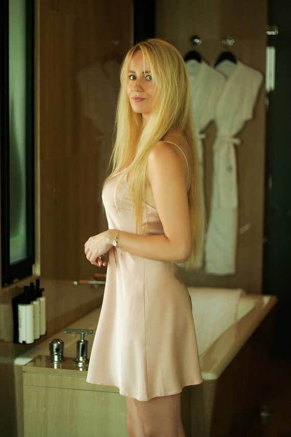 Ibiza slips cămașă din satin pentru femei Kalimo - nude