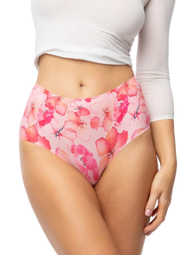 Chiloți maxi Julimex Mallow Simple Maxi florali fără cusături talie înaltă