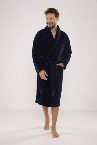 811 De Lafense halat de pluș pentru bărbați - albastru marin