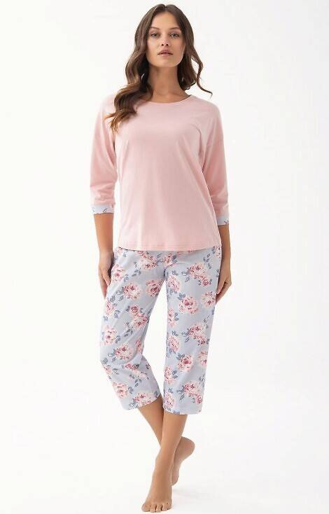 343 Pijamale 3/4 Luna dama - roz somon