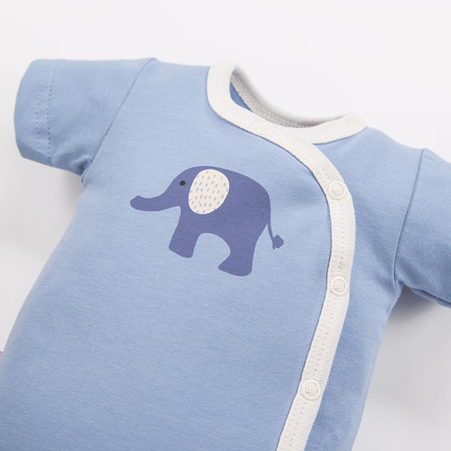 Body plic cu mâneci scurte Elephant Eevi - albastru
