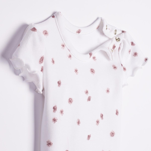 Nicol Hania 226093 Body pentru bebeluși 100% bumbac cu flori