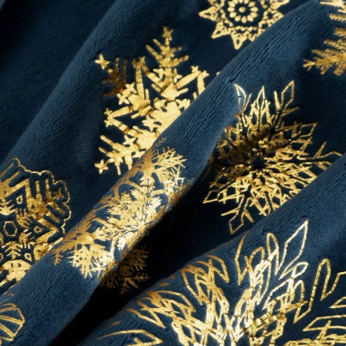 Pătură de Crăciun Joy 3 cu stele Eurofirany, bleumarin