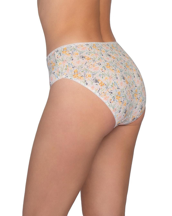 Chiloți L-120 BI-105 Lama din bumbac, chiloți damă bikini, set 3 bucăți, cu model floral