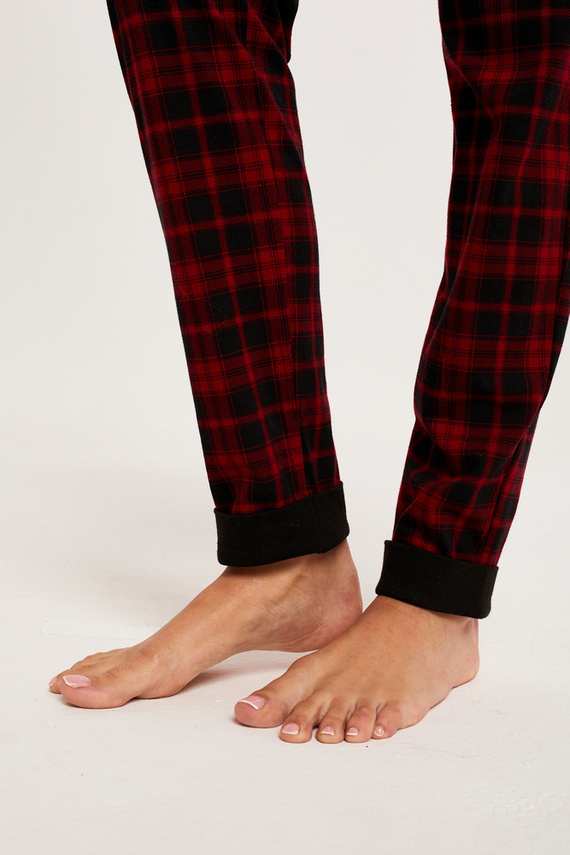 Ordesa Pijama de damă cu mânecă lungă, pantaloni lungi Italian Fashion - negru/print