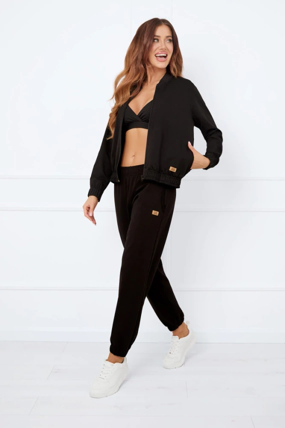 Jachetă bomber pentru femei Caro Italian Fashion - negru