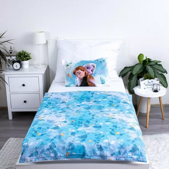 Lenjerie de pat Frozen Frozen Cotton pentru pat de Jerry Fabrics, albastru