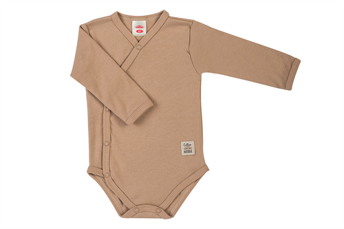 03253L "Unitone Latte" Body bebelusi cu maneci lungi Bej Makoma
