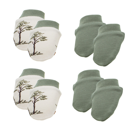 218083 Mănuși pentru bebeluși Yogi Bear Nicol – bumbac, pachet de 4