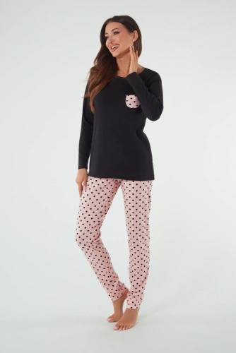 Buscato Pijama de damă cu mânecă lungă, pantaloni lungi Modă italiană 