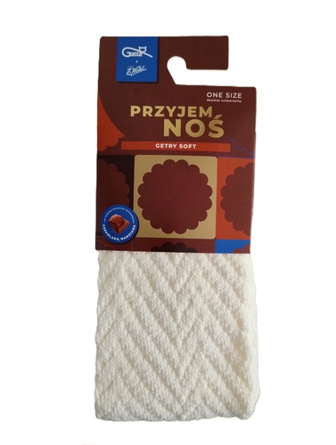 Colanți Gatta Wedel Soft art.01 – colanți jacquard călduroși pentru iarnă, alb-gălbui