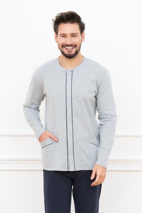 Alcest Bărbați cu mânecă lungă, pantaloni lungi Italian Fashion - albastru marin