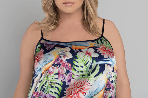 Polynesia Pijama pentru femei cu bretele înguste, pantaloni scurți Italian Fashion - imprimeu floral