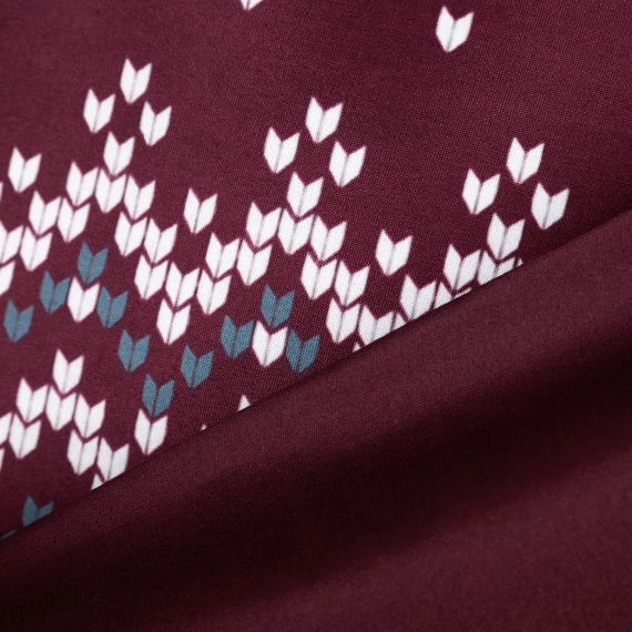 Lenjerie de pat de Crăciun din microfibră mată Eurocortains burgundy – decorată cu imprimeu în stil scandinav