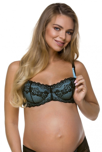 3111 Sutien de alăptare Lupoline-negru-albastru