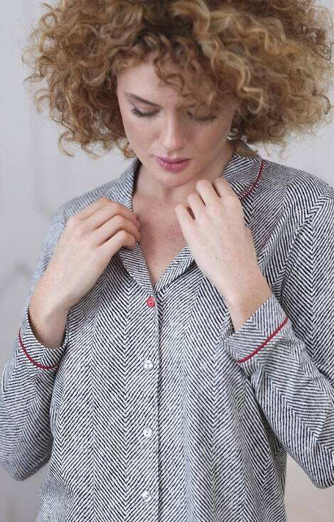 Pijamale cu fermoar pentru damă 410 Cana - grafit