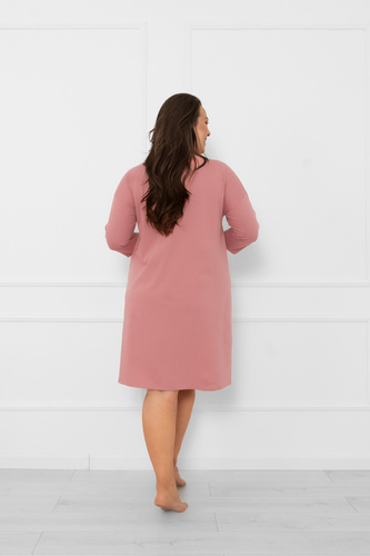 Cămașă de noapte pentru femei Akita - bumbac, mânecă 3/4, aplicații florale Italian Fashion