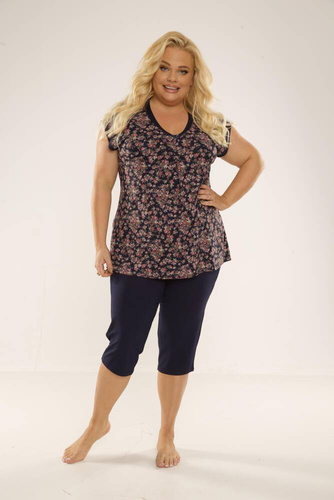 489/491 Mia Pijama pentru femei Plus Size Forex - albastru marin